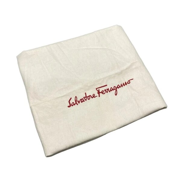 Auth Salvatore Ferragamo Marissa Gray Brown Leather Handbag - Picture 6 of 11